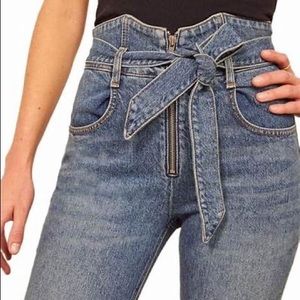 Reformation Yasmin Belted Paperbag Jeans